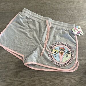 Cartoon Network Powerpuff Girls Women's  Shorts Sz XXL Grey Pink NWT